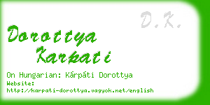 dorottya karpati business card