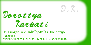 dorottya karpati business card